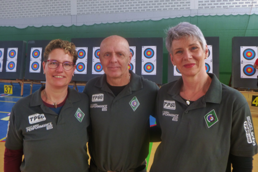 Diana, Karl und Gisela vom BSV Ulm beim Indoor-Turnier in München
