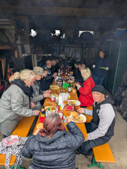 Mittagspause beim Abschießen