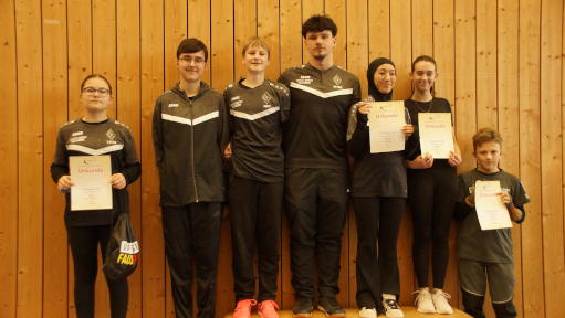 Jugendliche des BSV Ulm bei der Siegerehrung der Kreismeisterschaften