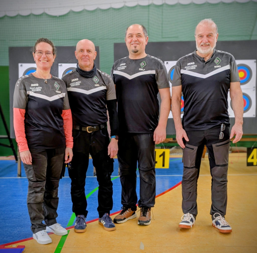 Diana, Karl, Rald und Werner beim Hallenturnier in München